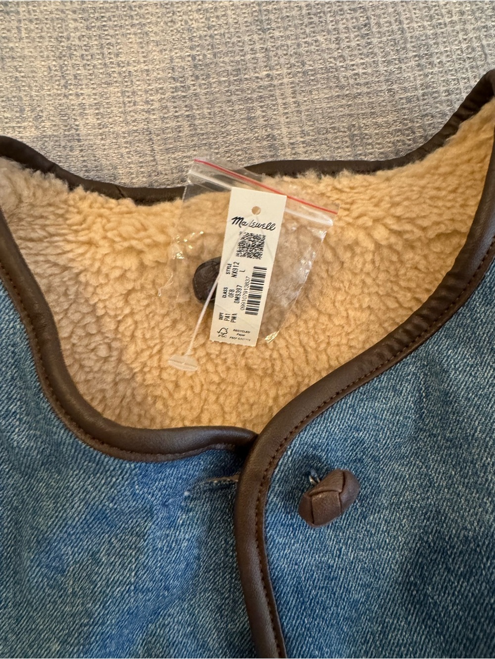 Madewell Reversible Denim Sherpa Jacket - Picture 4 of 4